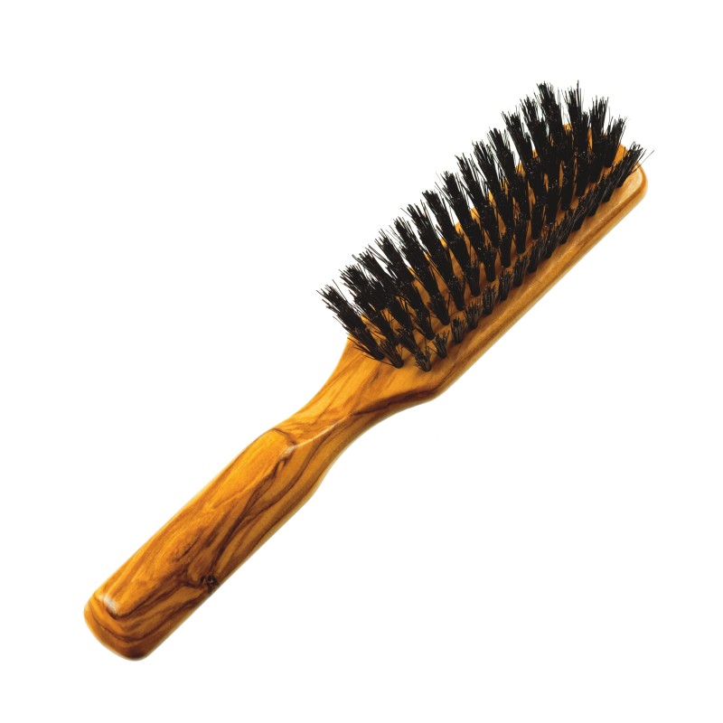 Brosse plate manche olivier