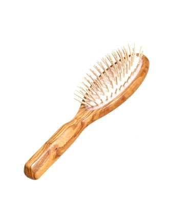 Brosse ovale à picots manche olivier