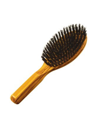 Brosse grande ovale manche olivier