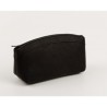 Grande trousse de toilette en cuir noir en promo