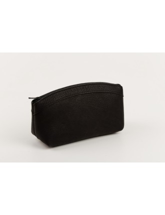 Small leather toiletry bag (black in discount)