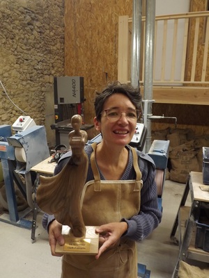 Marguerite Villedey et son trophée